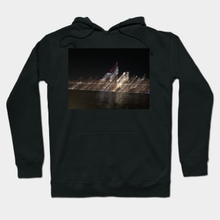 Psychedelic New York City Skyline Lights Hoodie